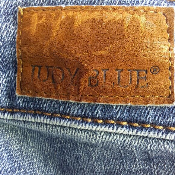 Judy Blue Skinny Fit Jeans Sz 3/26 Stretch Destroyed Raw Hem Rocker Concert - Picture 3 of 15